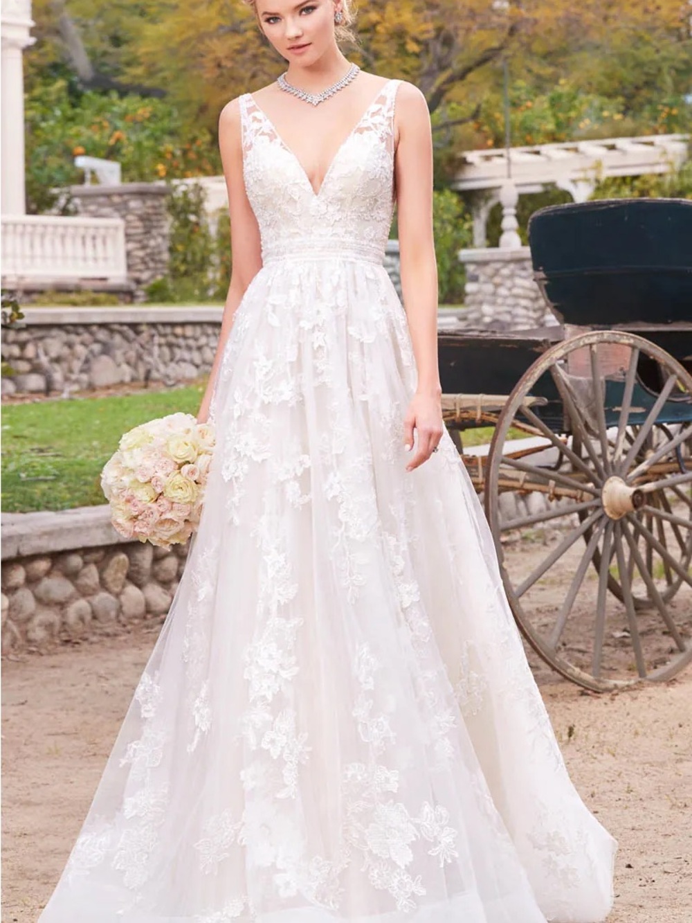 Kitty Chen V-Neck Bridal Gown